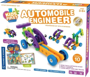 Thames & Kosmos Kids First Automobile Engineer Kit | STEM | 32 Page Full-Color Illustrated Storybook | Ages 3  | Preschoolers & Kindergartners | Develop Fine Motor Skills | Parents’ Choice Gold Award