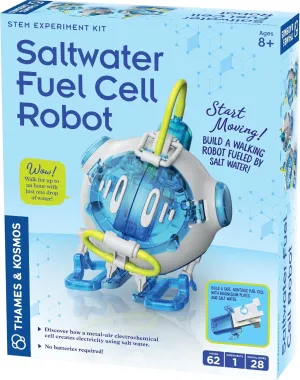 Thames & Kosmos Saltwater Fuel Cell Robot STEM Experiment Kit | Build a Walking Robot, No Batteries Required, Walks Up to 1 Hour on 1 Drop of Salt Water, Explore Non-Toxic, Renewable Energy, Ages 8 