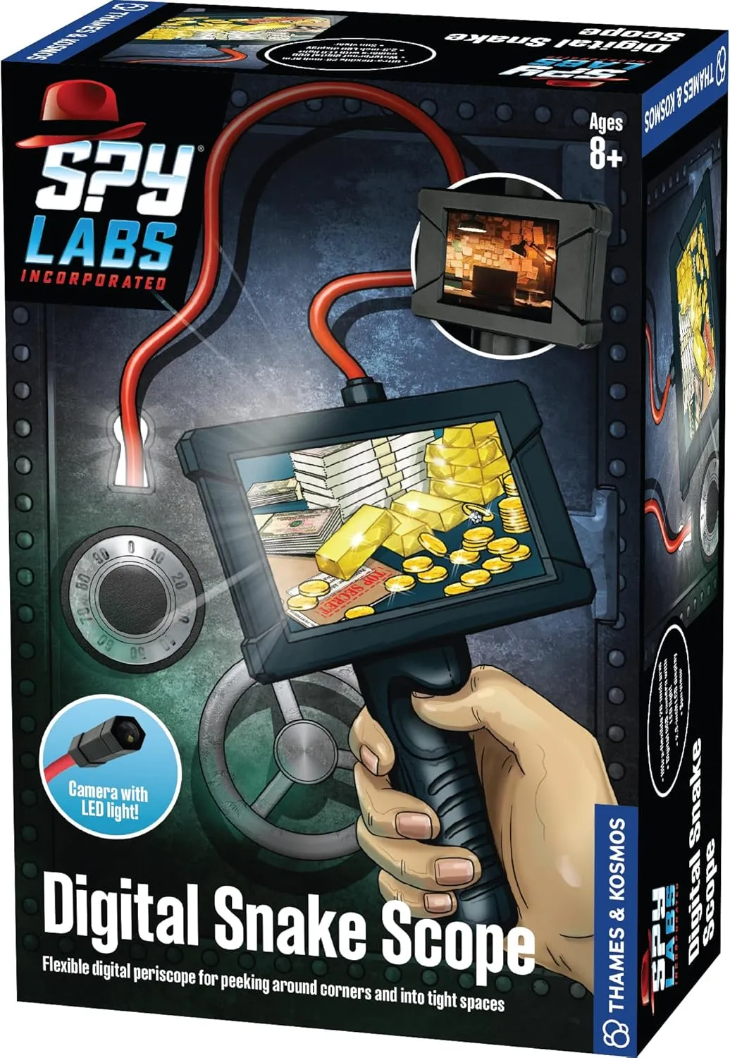 Thames & Kosmos Spy Labs Inc: Digital Snake Scope | Detective Toy for Boys & Girls Ages 8  | Flexible 26-inch Digital Periscope Camera for Discreet Pretend Play Investigations