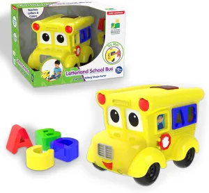 The Learning Journey: Early Learning - Letterland School Bus - Electronic Shape Matching Talking Shape Sorter - Baby Toddler Toys & Gifts for Boys & Girls Ages 18 Months - 4 Years - Award Winning Toy