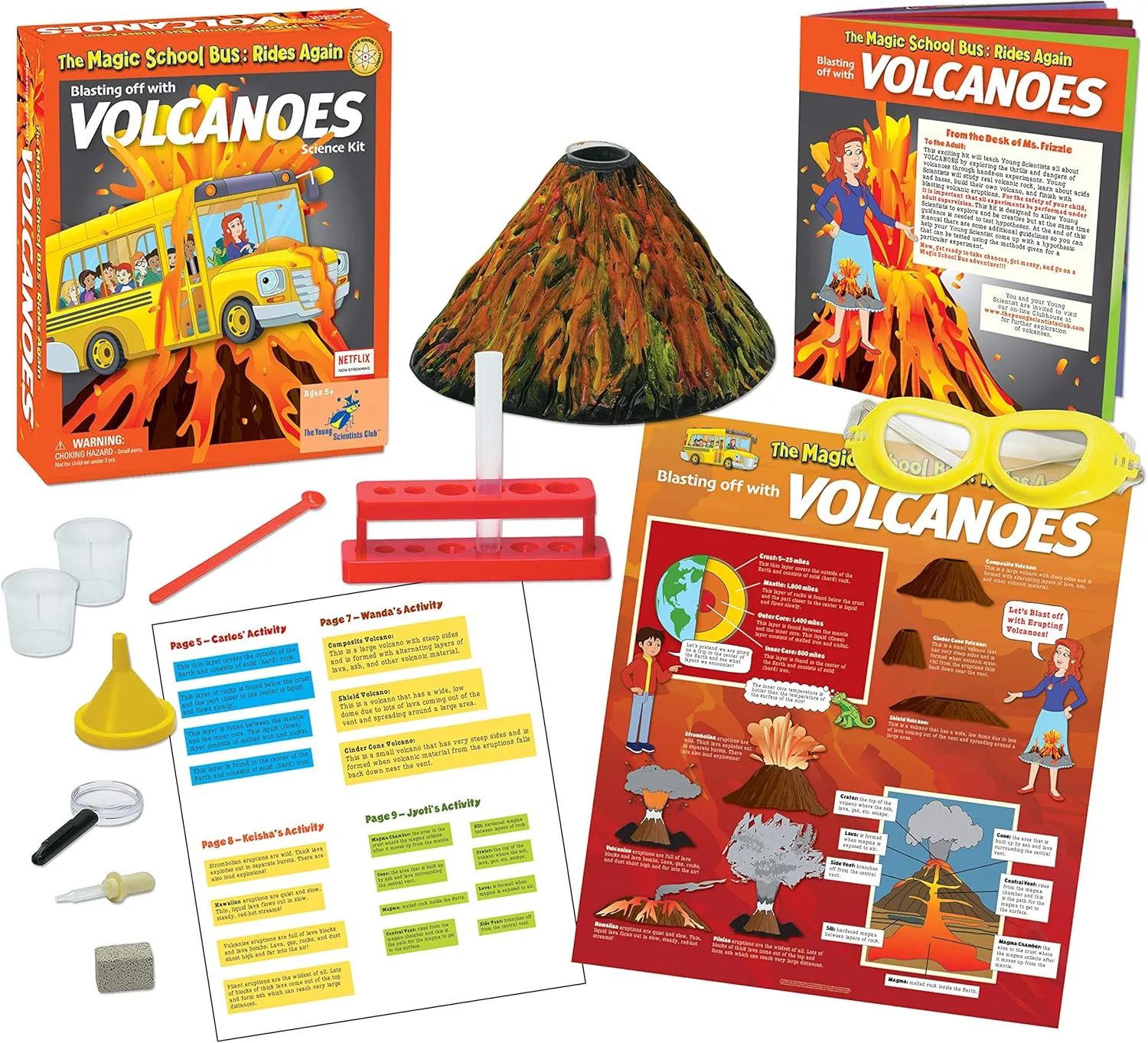 The Magic School Bus: Blasting Off with Erupting Volcanoes Brown, 10.5 Inch