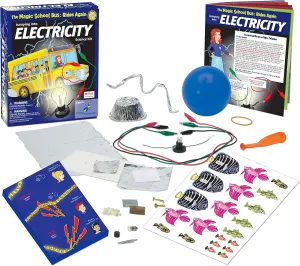 The Magic School Bus Rides Again: Jumping into Electricity By Horizon Group USA, Homeschool STEM Kits for Kids, Includes Educational Manual, Anti-Static Film, Circuit Holders, Buzzer, Copper & More, multi (WH-925-1140)