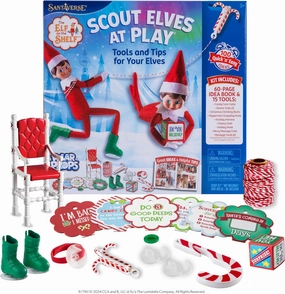 The Elf on the Shelf Elves at Play Tools and Tips for Your Scout Elf - 60-Page Guide Book with 100  Quick and Easy Ideas and 15 Scout Elf Tools - Scout Elf Not Included