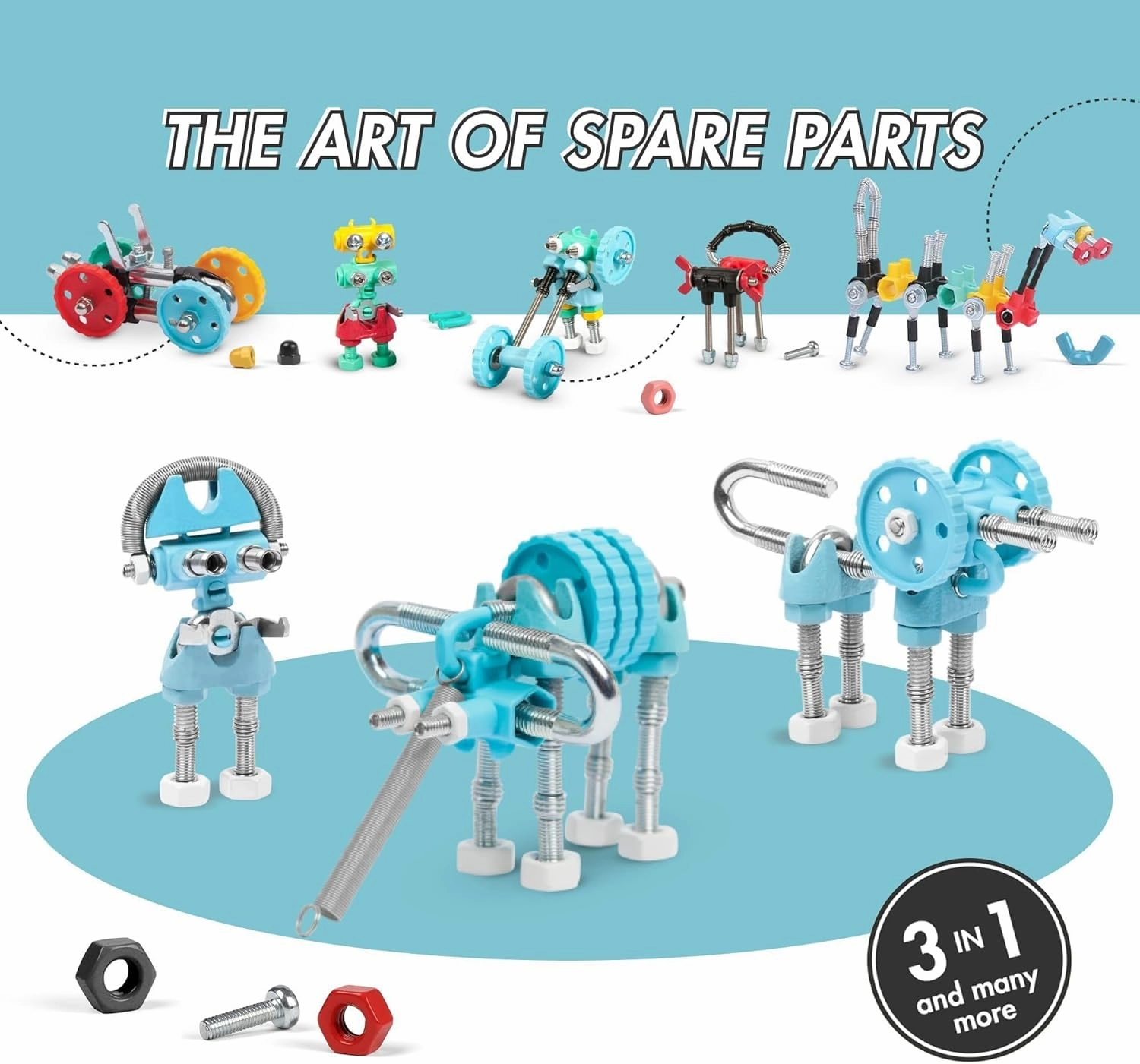 The Off Bits STEAM Building Kit, Educational Build Your Own Elephant Robot Toy for Kids Age 6 7 8 9  Year Old Boys & Girls, Animal Stem Toys Engineering Kit, Construction Toys STEAM Gift Ideas