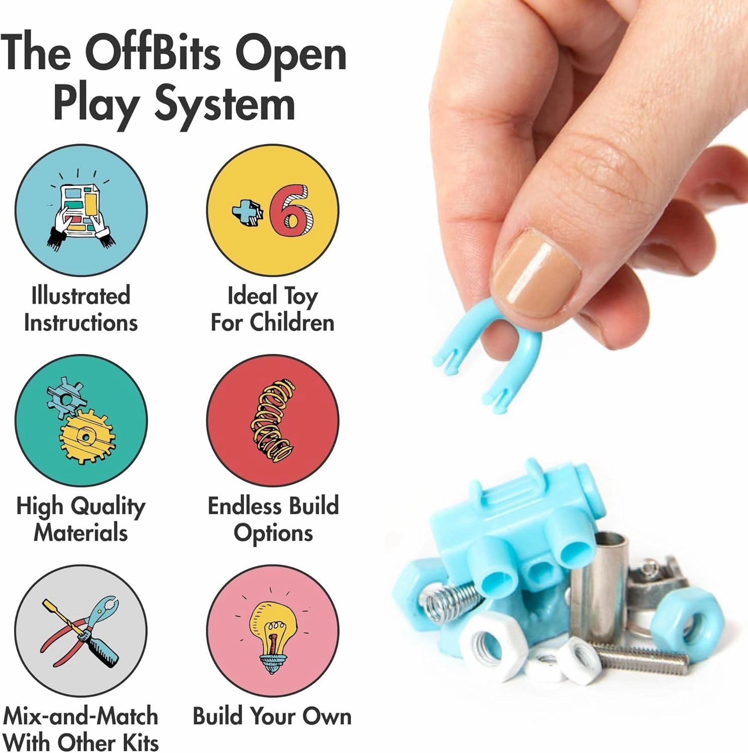 The Off Bits STEAM Building Kit, Educational Build Your Own Elephant Robot Toy for Kids Age 6 7 8 9  Year Old Boys & Girls, Animal Stem Toys Engineering Kit, Construction Toys STEAM Gift Ideas