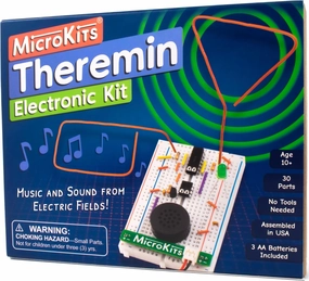 Theremin Electronics Kit | Educational Electronic Music STEAM/STEM Kits for Kids or Grown Ups | No Tools Needed Easy to Build Breadboard Kit