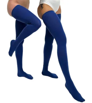 Thigh High Socks for Women Extra-long & Warm | Extra Long Knee Socks High Thigh Socks Knee High Socks Over the Knee Socks (Blue)