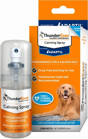 ThunderEase Dog Calming Pheromone Spray | Powered by ADAPTIL | Reduce Anxiety During Travel, Vet Visits and Boarding