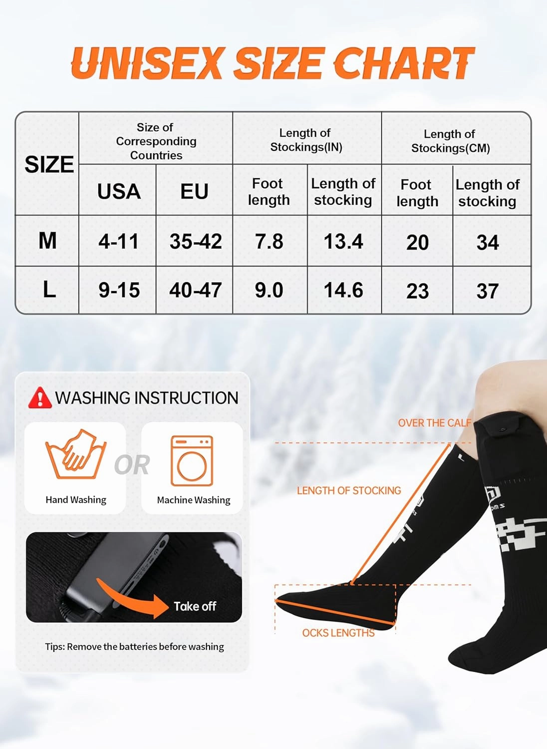 ThxToms Electric Heated Socks for Men Women, 5000mAh Rechargeable Battery With APP Control, Upgraded Warming Winter Socks for Riding Hunting Hiking Skiing, 2 Pairs