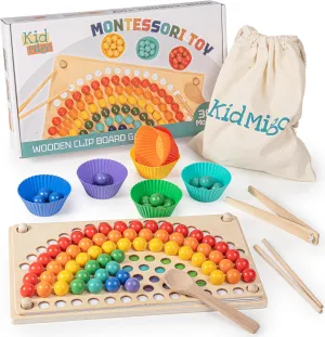 Toddler Montessori Sensory Educational Color Sorting Toys for Ages 3 Year Old Girl Boys Gifts Preschool Learning Activities Stacking Fine Motor Toys for Toddlers