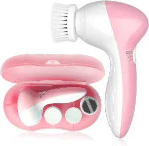 TOUCHBeauty Face Scrubber Exfoliator, Facial Cleansing Brush with 3 Cleanser Heads & 2 Speeds Adjustable for Skin Care Wash,Deep Cleaning,Face Spa System,Battery Powered