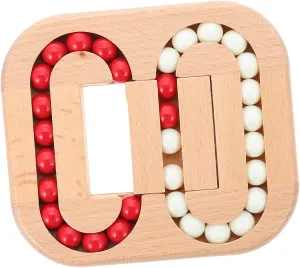 Toyvian Wooden Spinning Magic Cube Toys to Relieve Stress Anxiety, Funny Rotating Bean Brain Teaser, Kids Puzzles Interactive Toy for Kids Adults