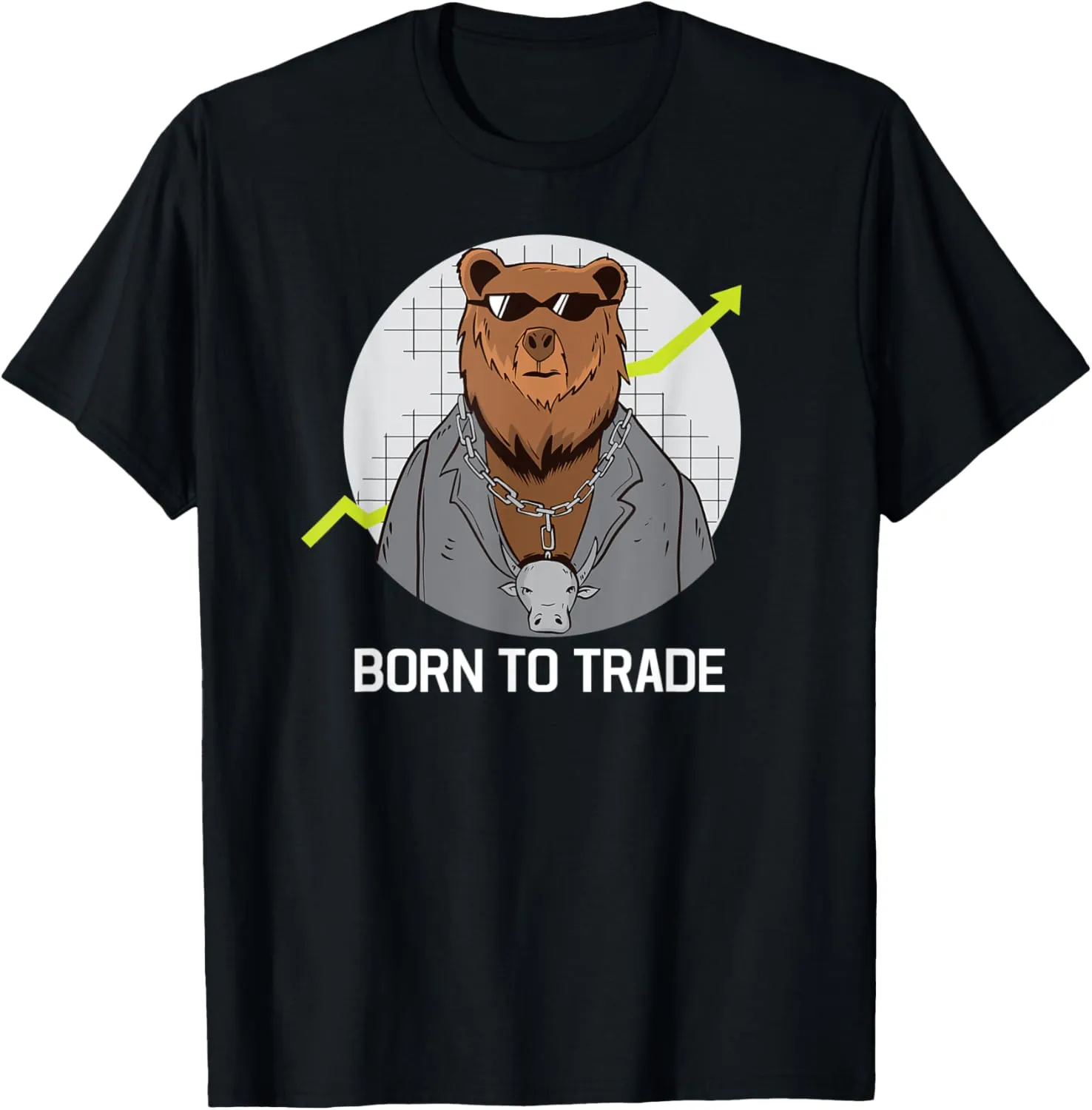 Trader Bear Purse Born to Trade Trading Stock Marker Broker T-Shirt