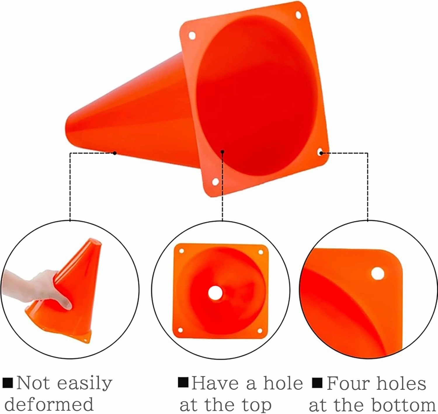 Traffic Cones with Racing Checkered Flags-8 Traffic Cones With Hole on Top, 16 Checkered Flags, Race Car Birthday Party Supplies, Table Centerpiece Decorations, Kids Gift (18PCS)