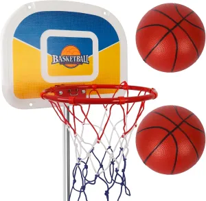 Trampoline Basketball Hoop, Teenager Basketball Hoop for Trampoline with Pump and 2 Mini Ball, Fit for Straight Pole