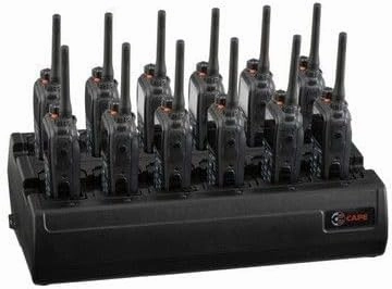 Twelve Bay Rapid Desk Charger for Kenwood NEXEDGE NX-320 Rechargeable Two Way Radio (Built-in Power Supply)