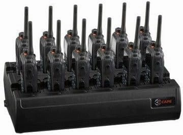 Twelve Bay Rapid Desk Charger for Kenwood ProTalk TK-2307M Rechargeable Two Way Radio (Built-in Power Supply)