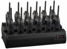 Twelve Bay Rapid Desk Charger for Kenwood TK-3313 Rechargeable Two Way Radio (Built-in Power Supply)