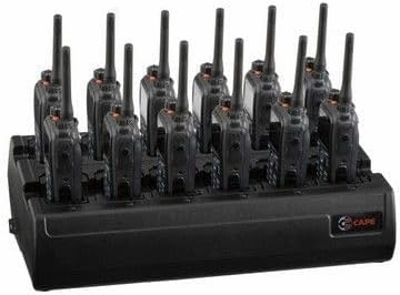 Twelve Bay Rapid Desk Charger for Simoco SRP8021 Rechargeable Two Way Radio (Built-in Power Supply)