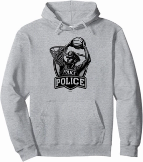 TWO HANDED SLAM DUNK POLICE OFFICER Pullover Hoodie