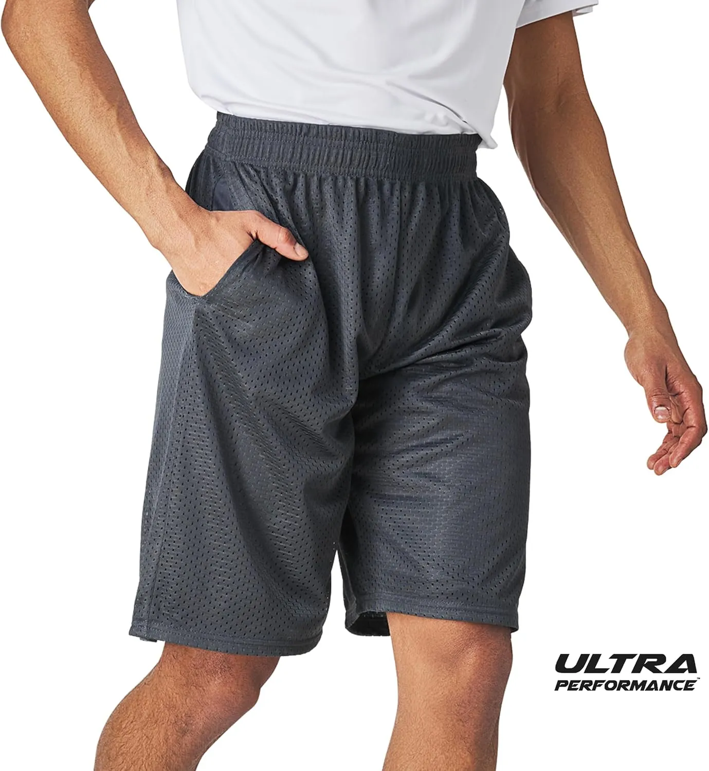 Ultra Performance Men's Athletic Mesh Short's 3 Pack Mens Basketball Shorts Gym Workout & Sport Short with Pockets for Men