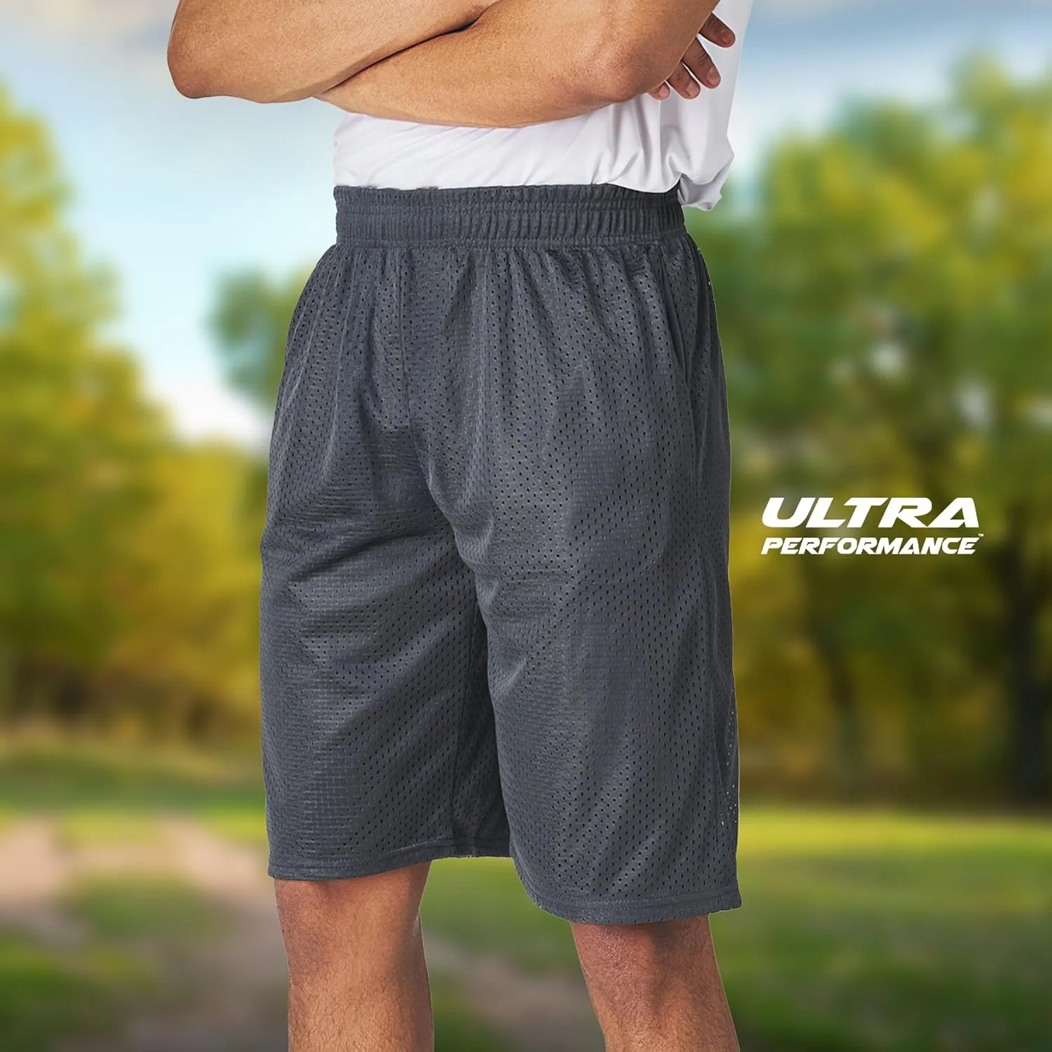 Ultra Performance Men's Athletic Mesh Short's 3 Pack Mens Basketball Shorts Gym Workout & Sport Short with Pockets for Men