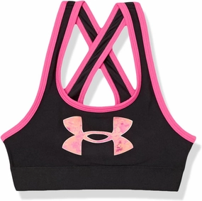Under Armour Girls' Mid Impact Crossback Graphic Bra