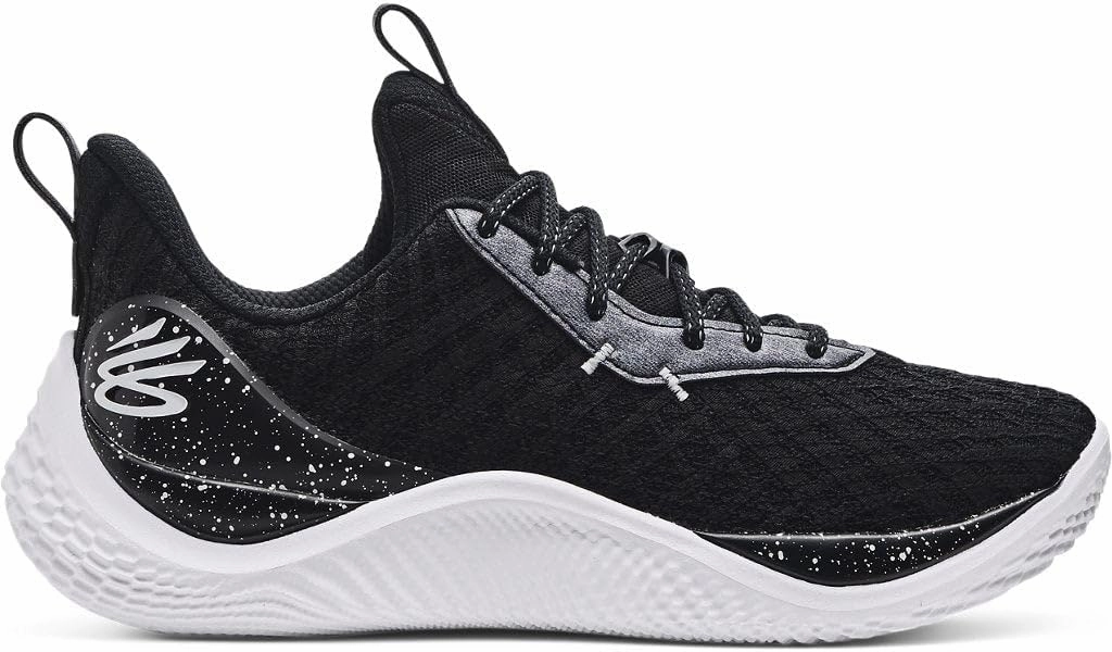 Under Armour Unisex Curry Flow 10 Team Basketball Shoes - UA Flow Cushioning Technology 15/16.5 Black/White