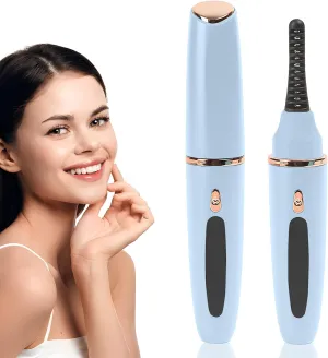 USB-Rechargeable Heated Eyelash Curler with LED Display - 3 Temp Settings, Mini Design, Safe Curling for Long-Lasting Natural Lashes