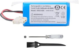 Vacuum Battery Replacement for ILIFE A4s, A4s pro, A6, A7, A8, A9, V7, V7S, V7 PRO, V7 Plus, W450 Robotic Vacuum Cleaners 14.4V/3400mAh