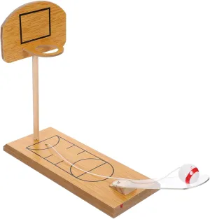 Vaguelly Wood Mini Basketball Game for Fun Desktop Basketball to Enhance Hand Eye Coordination Creativity Indoor Play