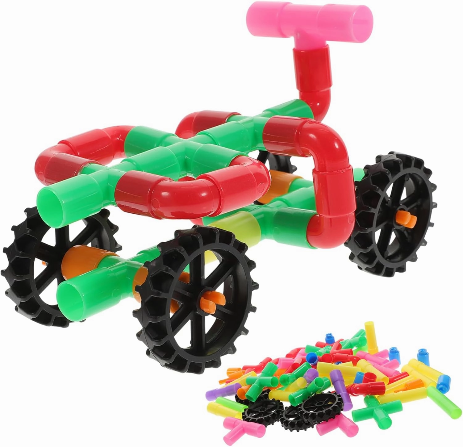 VANZACK 1 Set Building Blocks Tubular Pipe for Early Education Fun DIY Creativity for Home Preschool and Kindergarten Learning Activities