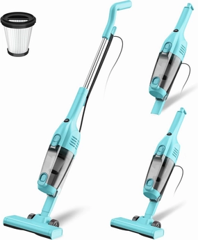 Vazone R6X Corded Stick Vacuum Cleaners for Home, 20000pa Powerful Suction Stick Vacuum with 16Ft Cord, 2 in 1 Lightweight Vacuum Cleaner for Hard Floor Pet Hair (Green)