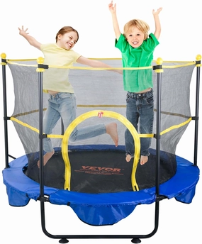 VEVOR Kids Trampolin, 56x36 / 4FT /5FT inch Indoor Outdoor Trampoline, Foldable Mini Trampoline with Handle, Rebounder Trampoline for Toddlers, Birthday Gift for 3  Years Children, Boys Girls for Fun