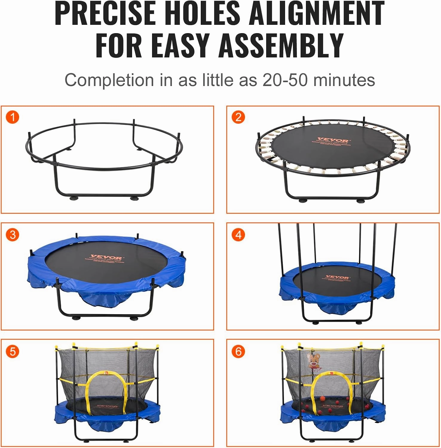 VEVOR Kids Trampolin, 56x36 / 4FT /5FT inch Indoor Outdoor Trampoline, Foldable Mini Trampoline with Handle, Rebounder Trampoline for Toddlers, Birthday Gift for 3  Years Children, Boys Girls for Fun