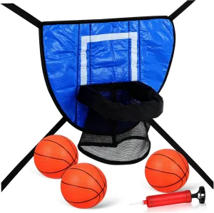 VICASKY 1set Trampoline Basketball Hoop Pump Basketball Frame for Backyard Games Accessories