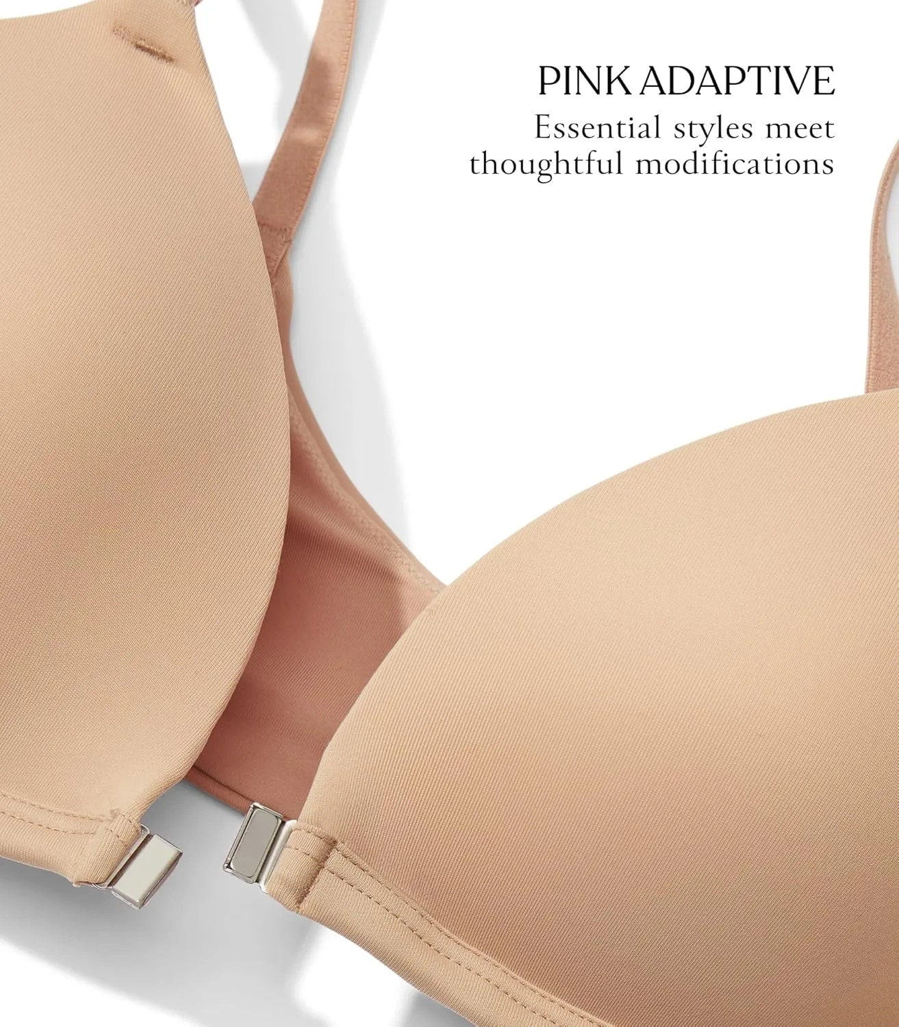 Victoria's Secret Women's Pink Wear Everywhere Adaptive Front Close Lightly Lined Wireless Bra, Bras for Women (32A-38DD)