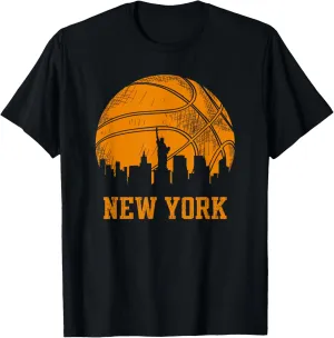 Vintage Basketball New York City Skyline Outfit T-Shirt