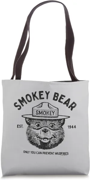 Vintage Smokey Bear Logo Only You Can Prevent Wildfires Tote Bag