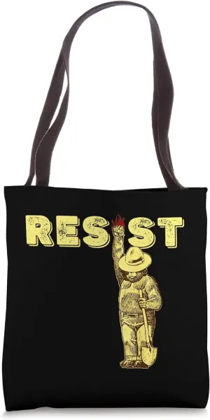 Vintage The Resiste Bear Meme For Women Tote Bag