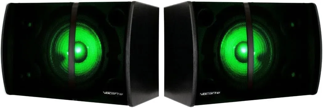 VocoPro 500 W (PMPO) Karaoke Powered Speaker with Bluetooth, MP3, FM, and LED Light Effects