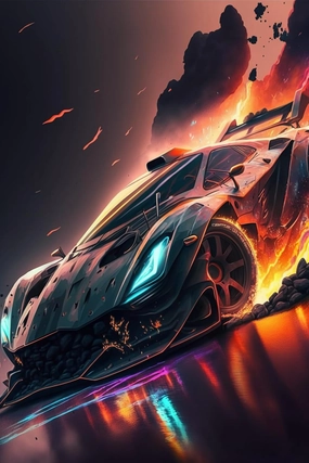 Volcano Racing Puzzles - Puzzles for Adults, 200 Pieced Large Puzzles Boards, Fun Puzzles, Car Lover Home Wall Decor
