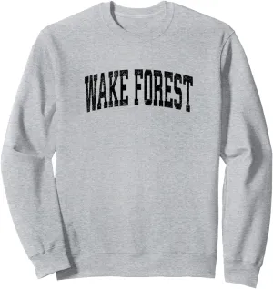 Wake Forest North Carolina NC Vintage Athletic Sports Black Sweatshirt