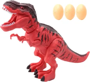 Walking Dinosaur Toy with 3 Dinosaur Eggs, Realistic Roaring Sound Large Dinosaur Toy, for Minds and Senses, Battery Powered