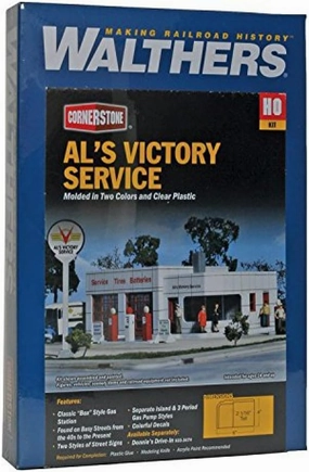 Walthers Cornerstone Series Kit HO Scale Al's Victory Service Station