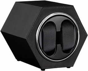 Watch Winder for Automatic Watches, Japanese Motor & PU Leather, Double Watch Rotator with Soft Pillow,2 Rotating Modes– Quiet Operation