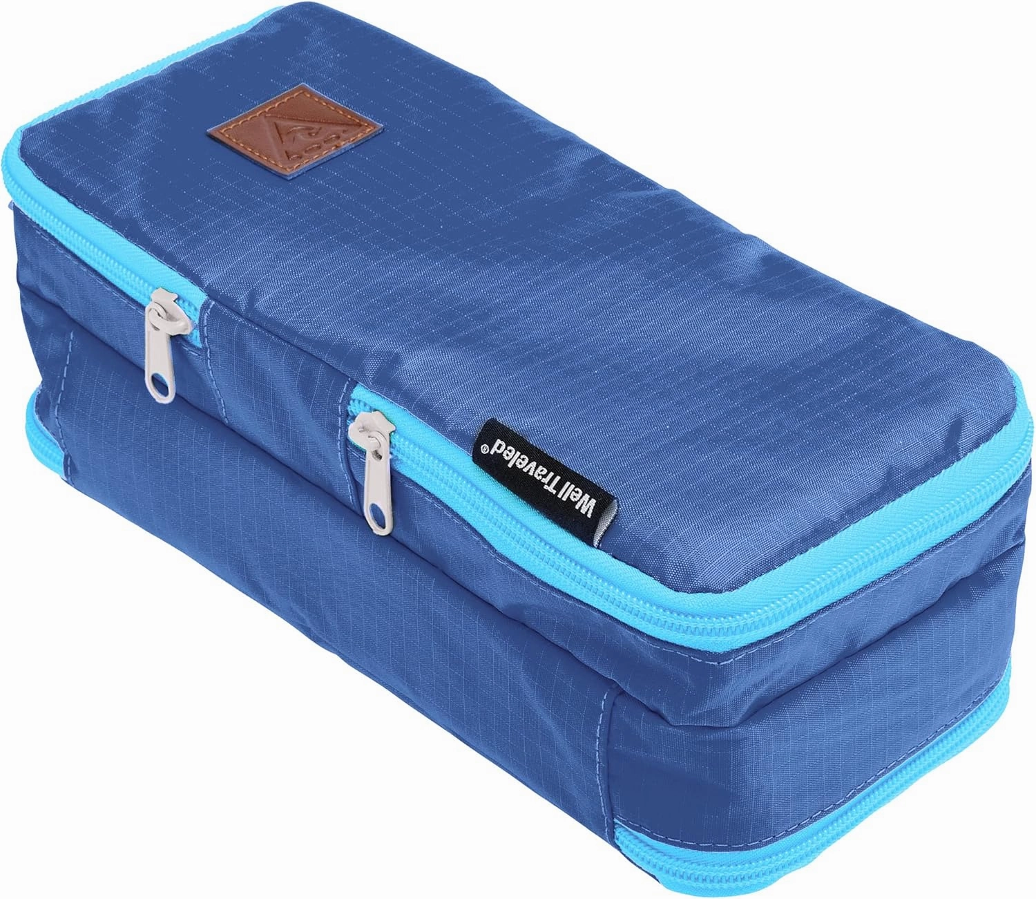 Well Traveled Toiletry Bag for Makeup, Shaving Kit, Cosmetics, Electronics Case for Men, Women (Glacier)