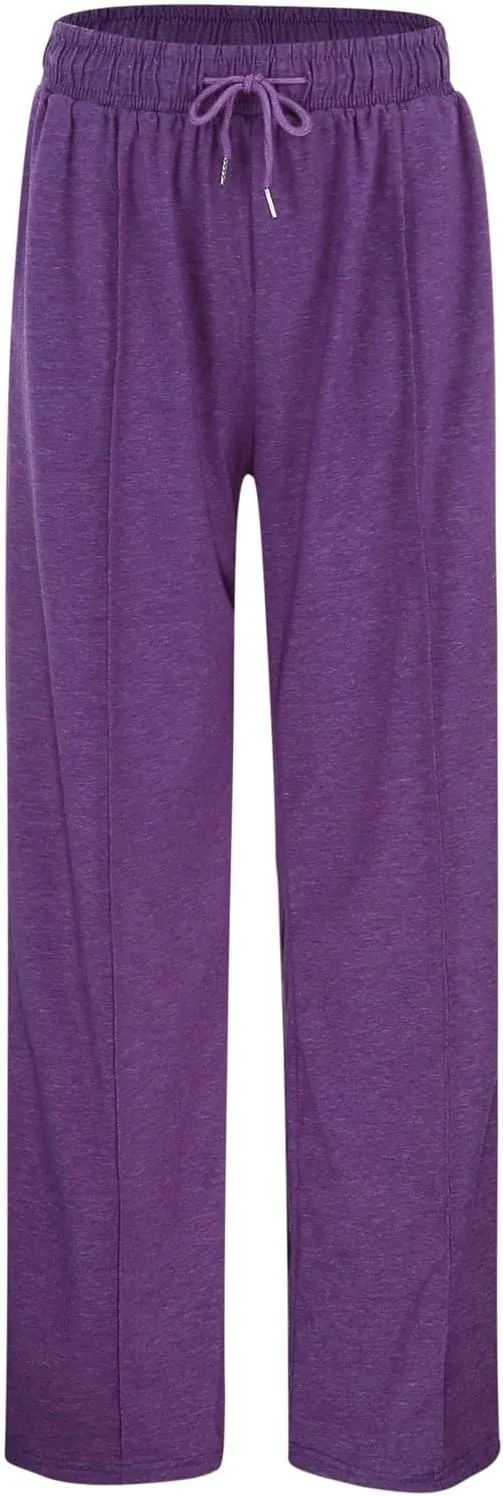 Wide Leg Sweatpants Women High Waist Drawstring Loose Lounge Sweat Pants with Pockets