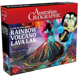 Wild Environmental Science - Rainbow Volcano Lava Lab - Science Kit for Ages 8  - Create Glow-in-The-Dark Rainbow Lava, Volcanos, Lava Bombs and More