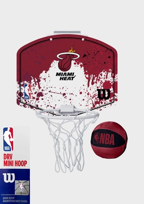 Wilson NBA Team Mini Basketball Hoop Miami Heat